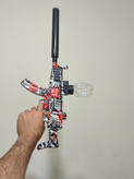 تفنگ تیر ژله ای رگباری و تک تیر دار مدل MP5 بزرگ صدا خفه کن دار Mp5 ارسال فوری بدنه کربن