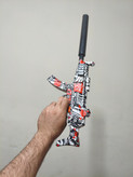 تفنگ تیر ژله ای رگباری و تک تیر دار مدل MP5 بزرگ صدا خفه کن دار Mp5 ارسال فوری بدنه کربن