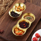 مزه خوری (اردو خوری) تک الی چهارخانه طلایی و نقره ای گرد استیل خالص استیل 304