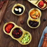 مزه خوری (اردو خوری) تک الی چهارخانه طلایی و نقره ای گرد استیل خالص استیل 304